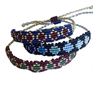 Ethnic <b>Beaded</b> <b>Bracelets</b> Set Geometric Pattern Adjustable Multicolor Handmade Jewelry Unisex Everyday Wear - Product Image 1
