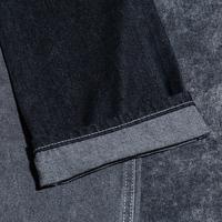 Veste en jean gris en tissu denim tissé en coton sergé bicolore pour garçons et filles, écologique, de haute qualité, OEM, faible MOQ