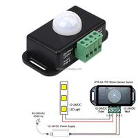 Interrupteur à détecteur de mouvement PIR automatique réglable 12V 24V 8A, détecteur infrarouge IR, module d'interrupteur lumineux pour bande LED, lampe