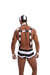 Scarletsin B-110 COSPLAY – Sous-vêtements masculins sexy pour acteur, motif uni, uniforme de prisonnier, tenue de tentation pour boîte de nuit - Product Image 6