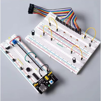 Placa de Pruebas MB-102, Prototipo de Placa de Circuito Impreso sin Soldadura de 400 Puntos, Cables de Conexión para Kit Arduino, Cable Dupont para Bricolaje