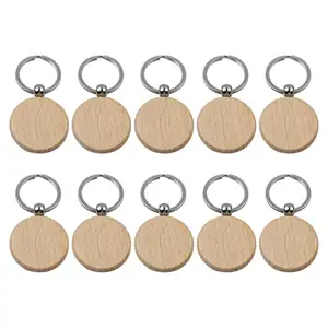 Xinxing Custom Blanco Houten Sleutelhangers Hout Sleutelhanger Bedrukt Houten Bedel Met Laser Logo Groente Ronde Schijf Sleutelhanger