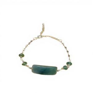 Bracelets élégants en jade Jadiete bleu eau et argent plaqué argent 925 pour femmes, cadeau d'anniversaire - Product Image 2