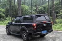 Capot de camionnette commercial en aluminium à toit surélevé avec portes latérales à ailes de mouette, compatible avec Chevrolet Silverado 1500 Crew Cab 5,8 pieds, conforme aux normes DOT