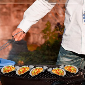 Plateaux de présentation en acier inoxydable pour huîtres, gâteaux, fruits, collations, coupelles à sauce, assiettes à huîtres, assiettes de barbecue - Product Image 6