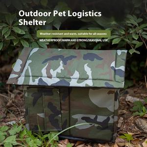 사계절용 단색 패턴 친환경 고양이 집 방수 방한 겨울 야외 보금자리 버튼형 안락한 폐쇄형 반려동물 쉼터 - Product Image 4