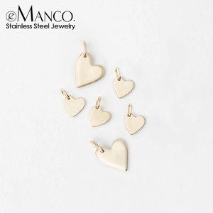 Pendentif Cœur Classique en Acier Inoxydable, Petit Charm Cœur <span class=keywords><strong>pour</strong></span> la Création de Bijoux DIY (Colliers et Bracelets) - Product Image 1