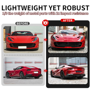 ชุดแต่งตัวถังรถยนต์คาร์บอนไฟเบอร์แห้งคุณภาพสูงสไตล์ OEM สำหรับ Ferrari 812 GTS ช่องระบายอากาศด้านหน้า สเกิร์ตข้าง สปอยเลอร์หลัง - Product Image 2