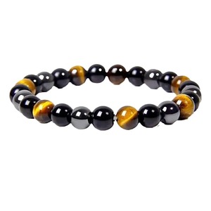 Nuovi Bracciali con Perle di Occhio di Tigre ed Ematite da 8mm, <span class=keywords><strong>Gioielli</strong></span> in Pietra Naturale per Uomo e Donna - Product Image 3