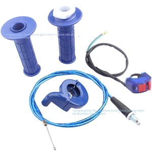 Câble d'accélérateur avant en plastique bleu 50-250CC avec interrupteur d'arrêt pour VTT tout-terrain à quatre roues et systèmes de carrosserie de moto - Product Image 4