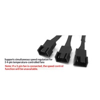 Câble d'extension de ventilateur PWM 4 broches 1 vers 3 voies, répartiteur en Y, multiplicateur de puissance pour refroidissement de châssis PC, 22AWG 30cm