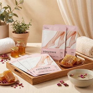 Paquete de 2 pares de calcetines exfoliantes ROROBEE con miel para pies, hidratantes, eliminan la piel muerta, cuidan las callosidades, para talones secos y agrietados - Product Image 3