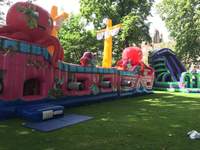 Bateau pirate géant gonflable Installations d'amusement multifonctionnelles, Galion pirate Multi activité, bateau pirate gonflable