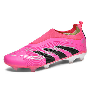 Chaussures de football pour hommes, rose, tige synthétique, semelle extérieure en caoutchouc, semelle intermédiaire en EVA, doublure en simili cuir, coupe basse, Tenshi AG - Product Image 1