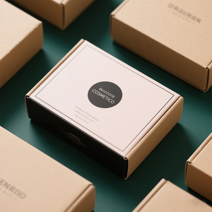 Boîtes cadeaux magnétiques en carton mat personnalisées de luxe pour flacons en verre de soins de la peau, emballages cosmétiques rigides avec impression en relief - Product Image 4