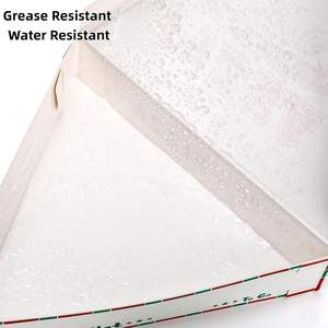 Boîtes à <span class=keywords><strong>pizza</strong></span>, barquettes à <span class=keywords><strong>pizza</strong></span> individuelles résistantes à la graisse, jetables avec impression colorée, conteneurs alimentaires triangulaires en carton - Product Image 4