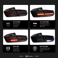 Feu arrière pour BMW Série 3 F30, feu arrière LED, laser coloré, 2012-2019, lentille de projecteur haute puissance, signal dynamique DRL, pièces automobiles