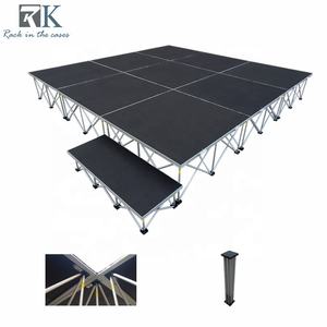 Plataforma de Escenario Portátil Antideslizante de Aluminio para Eventos, Plataforma de Actuación Móvil de 3x3m, Estructuras de Exhibición para Eventos - Product Image 1