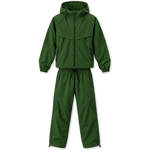 Ensemble coupe-vent personnalisé pour homme, veste et pantalon légers avec impression de logo, tailles XS à 5XL pour les sports de plein air - Product Image 4
