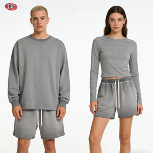 Shorts unisexes American Street 385G délavés et usés |   Pantalon décontracté rétro délavé style Ins Dirty Dye avec cordon de serrage pour couple - Product Image 3