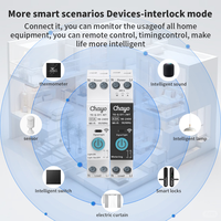 Disjoncteur intelligent WiFi Tuya LangYeao 6A-63A 1P+N, avec suivi de consommation d'énergie, interrupteur sur rail DIN compatible Alexa Google Home