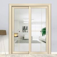 Portes coulissantes en verre trempé de 3,5 m² de largeur moyenne pour balcons et cuisines ; Portes de salle de bain en alliage titane-magnésium