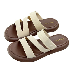 2026 Summer Women Slippers Internet Celebrity Thick Sole Comfort Fashion Outer Wear Versatile One Band Beach Sandals Shoes - Product Image 5