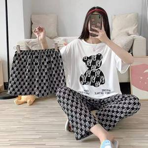 <span class=keywords><strong>Pigiama</strong></span> da <span class=keywords><strong>donna</strong></span> Casual traspirante Echeap da <span class=keywords><strong>donna</strong></span> in tre pezzi con stampa animalier cartone animato <span class=keywords><strong>pigiama</strong></span> di Natale taglia unica Kt - Product Image 5