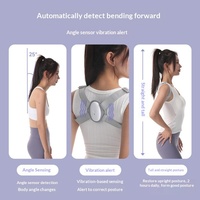 Ceinture de Correction Posturale Intelligente à Vibration avec Conception Épaules Dégagées, Soutien Invisible du Cou et Massage Redresseur de Dos