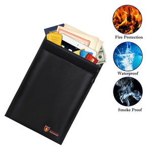 फायरप्रूफ दस्तावेज बैग मनी फ़ाइल फ़ोल्डर धारक कार्यालय होम बैंक कार्ड पासपोर्ट कीमती आभूषण सुरक्षित भंडारण पाउच फाइलिंग - Product Image 2