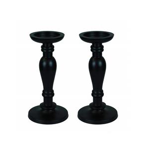 Bougeoir en métal aluminium simple fait à la main support de décoration de table de noël de mariage noir pour bureau à domicile en métal - Product Image 2