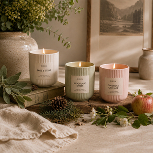 AIKUN - Velas Aromáticas Personalizadas al por Mayor con Logotipo, 200 g, Velas de Aromaterapia con Frasco de Cerámica Colorido para Decoración del Hogar - Product Image 2
