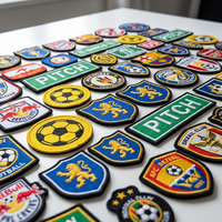 Patchs brodés 3D personnalisés, logo d'anime, Champions League, patchs sportifs de football, à coller sur les vêtements, les sacs à dos, les chaussures