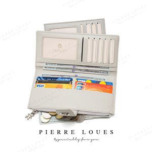 Pierre Loues Women's <b>Long</b> <b>Wallet</b> Color Block Buckle Multiple Card Slots Large Capacity Minimalist Style Everyday Use - Product Image 2
