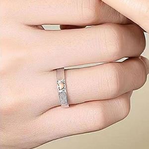 Anillos De Pareja Silver Plated Romantic Heart Creative <b>Couple</b> <b>Ring</b> Wedding <b>Ring</b> Adjustable Open Wedding <b>Couple</b> <b>Ring</b> - Product Image 2