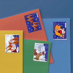 Colección a granel Forever 2012 Servicio Navideño 5 Rollos <span class=keywords><strong>de</strong></span> <span class=keywords><strong>Vinilo</strong></span> Dorado a Granel <span class=keywords><strong>de</strong></span> EE. UU. Mejores Pegatinas Personalizadas <span class=keywords><strong>de</strong></span> Sellos Postales Vintage - Product Image 4
