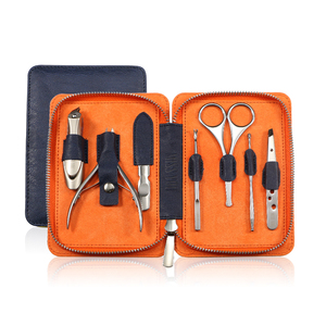 Kit de 7 outils de <span class=keywords><strong>manucure</strong></span> et de toilettage personnels en acier inoxydable avec sac - Ensemble de coupe-ongles portable de voyage - Product Image 1