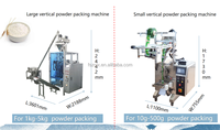 Machine d'emballage verticale entièrement automatique pour poudre, prix usine, pour thé au lait en poudre et farine de maïs