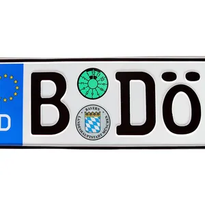 Reliëf Metalen Europese Standaard Kunststoffen Auto Aantal License Plate Frame