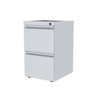 Armoire à dossiers portable ignifuge OMNI moderne avec serrure à clé, 3 tiroirs, plateau à crayons et séparateur pour le rangement du bureau à domicile