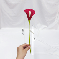 Fleurs artificielles en plastique de haute qualité, effet toucher réel, Calla Lily, pour mariage, Saint-Valentin, Pâques, décoration de la maison, photographie