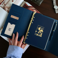 Carnet de Notes Personnalisable A5 en Cuir Premium pour Femmes, Style Magnétique, Rechargeable, Journal de Bureau et Agenda