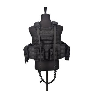 Chaleco Táctico de Seguridad Resistente Negro con Bolsillo - Product Image 3