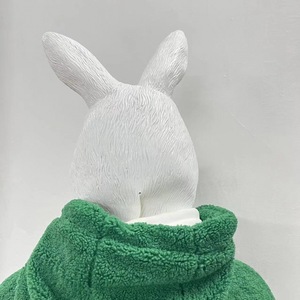 Máscara de conejo de silicona, disfraz de animal blanco, sombrero para fiesta, talla unisex para adultos - Product Image 4