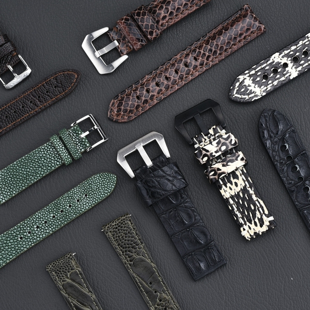 LAIHE Montre Bracelet En Cuir Luxury Genuine Leather Watch Bands Custom Exotic Rare Genuine Leather Watch Strap