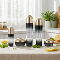 Flacon en verre élégant et exquis de 120 ml, emballage cosmétique personnalisé, écologique, avec bouchon à vis, pour sérum, gouttes pour les yeux, lotion, crème