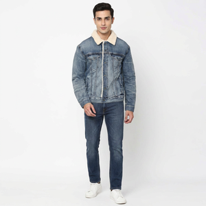 Veste en jean à capuche pour homme de qualité supérieure, toutes les couleurs et tailles, nouveau design, coupe-vent, style vintage, doublure intérieure 100% coton, lin - Product Image 1