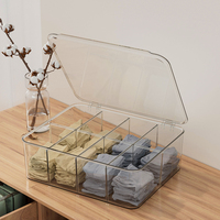 Organisateur de sachets de thé avec cloisons amovibles, boîte de rangement pour armoires de cuisine contenant des sacs de boissons