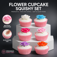 Squishy en PU en forme de cupcake et de pain, simulation réaliste de dessert, accessoire pour vitrine de magasin, stimulant ASMR, améliorant l'humeur, nouveauté