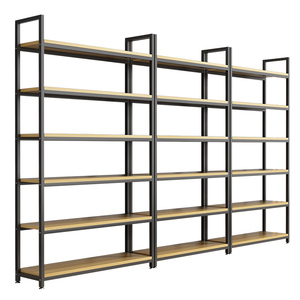 <strong>Cheap</strong> Flower Shop <strong>Shelving</strong> Convenience Store Supermarket Shelf Heavy Duty Wood Iron Shelves <strong>Wooden</strong> Cosmetics Display Stand - Product Image 4